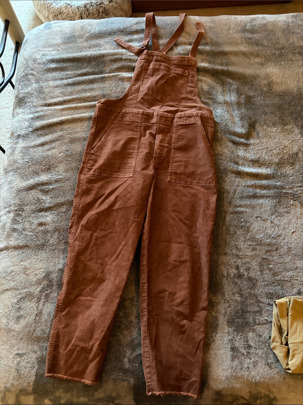 Aerie Rust Brown Corduroy Overalls